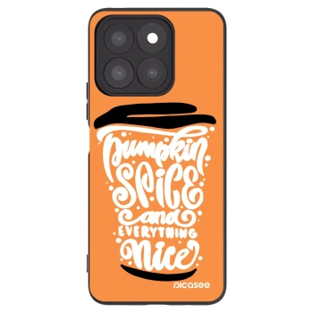 Picasee Honor X8c Hülle - Schwarzes Silikon - Pumpkin coffee