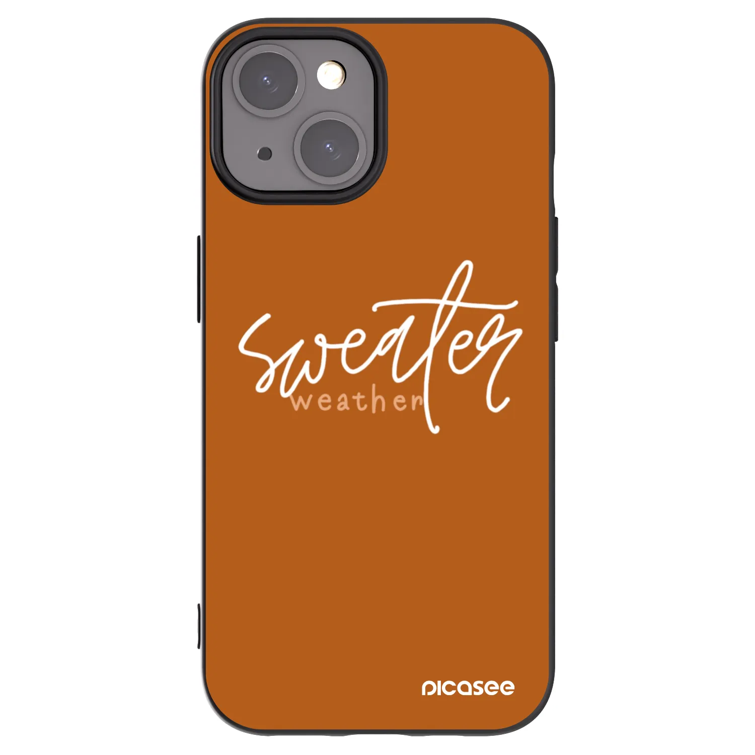 Picasee Apple iPhone 15 Hülle - Schwarzes Silikon - Sweater weather