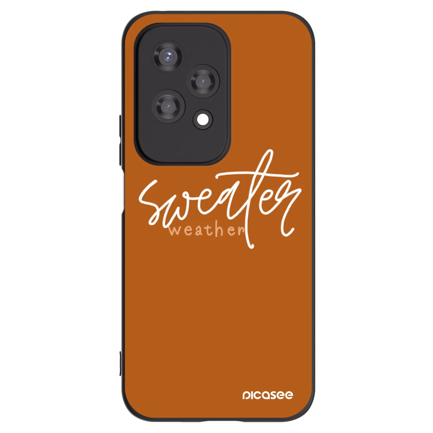 Picasee Honor 200 Lite Hülle - Schwarzes Silikon - Sweater weather
