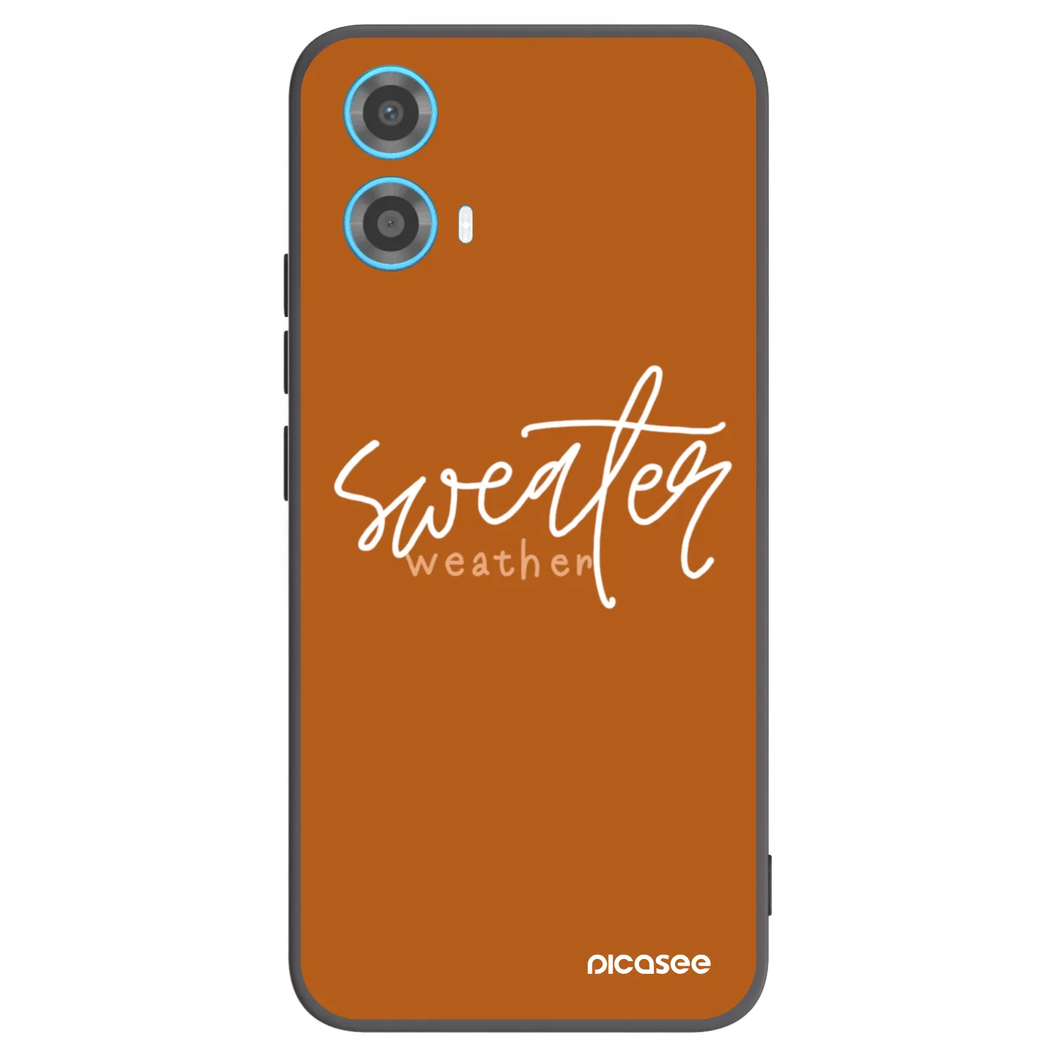 Picasee Motorola Moto G34 5G Hülle - Schwarzes Silikon - Sweater weather
