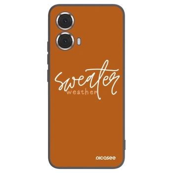 Picasee Motorola Moto G85 Hülle - Schwarzes Silikon - Sweater weather