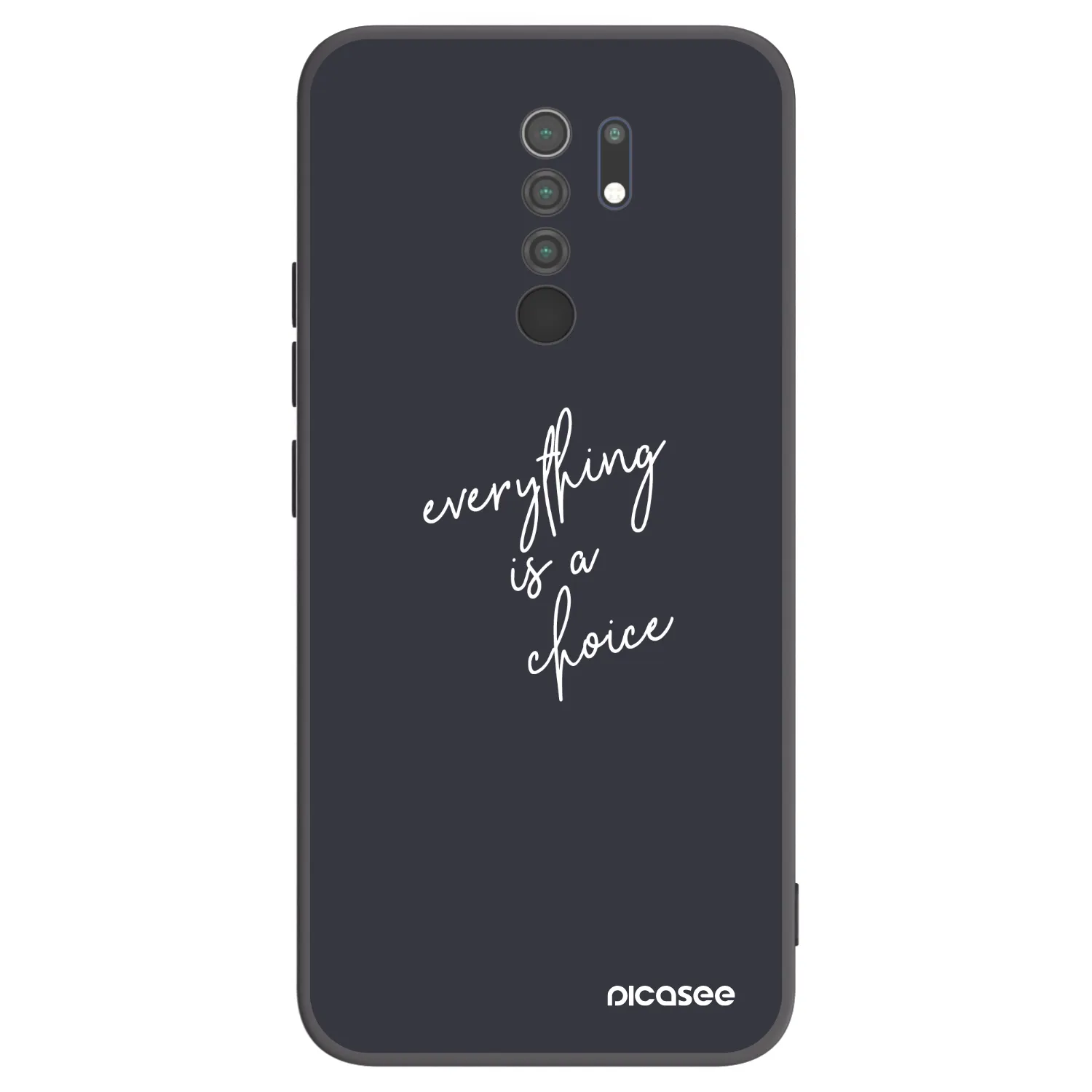 Picasee Xiaomi Redmi 9 Hülle - Schwarzes Silikon - Everything is a choice