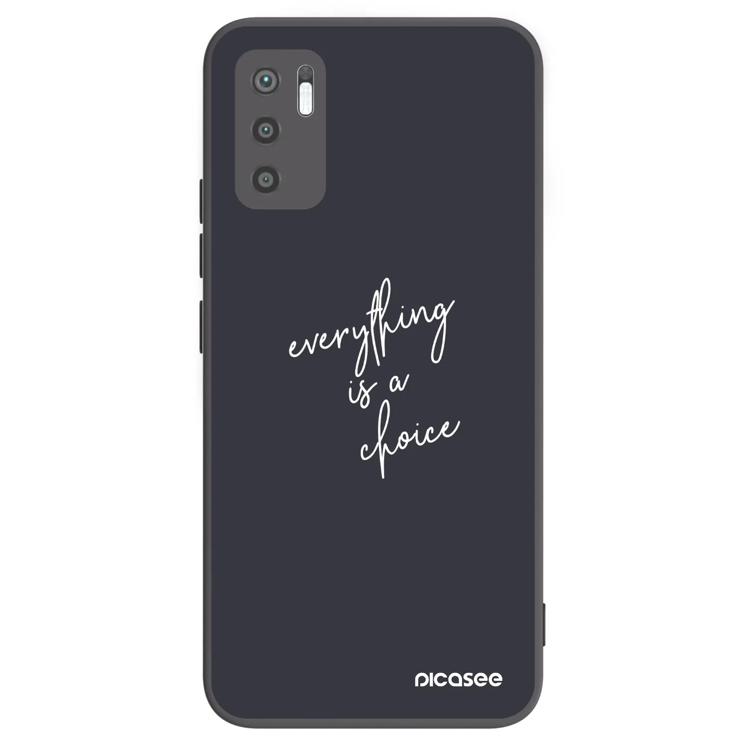 Picasee Xiaomi Redmi Note 10 5G Hülle - Schwarzes Silikon - Everything is a choice