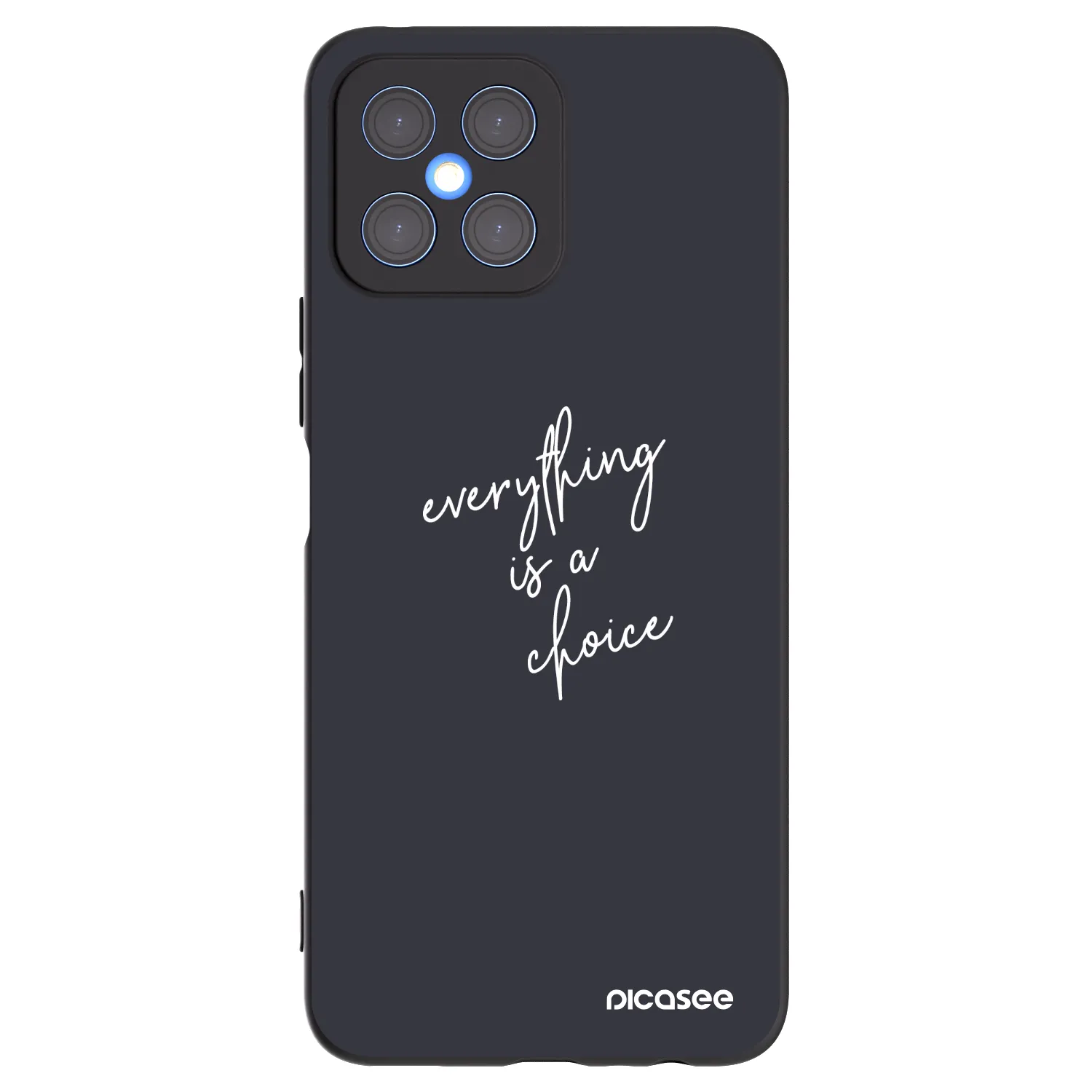 Picasee Honor X8 4G Hülle - Schwarzes Silikon - Everything is a choice