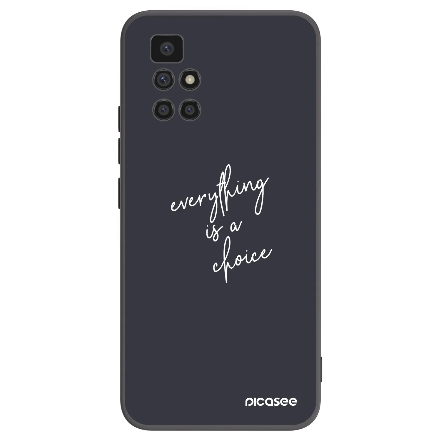 Picasee Xiaomi Redmi 10 (2022) Hülle - Schwarzes Silikon - Everything is a choice