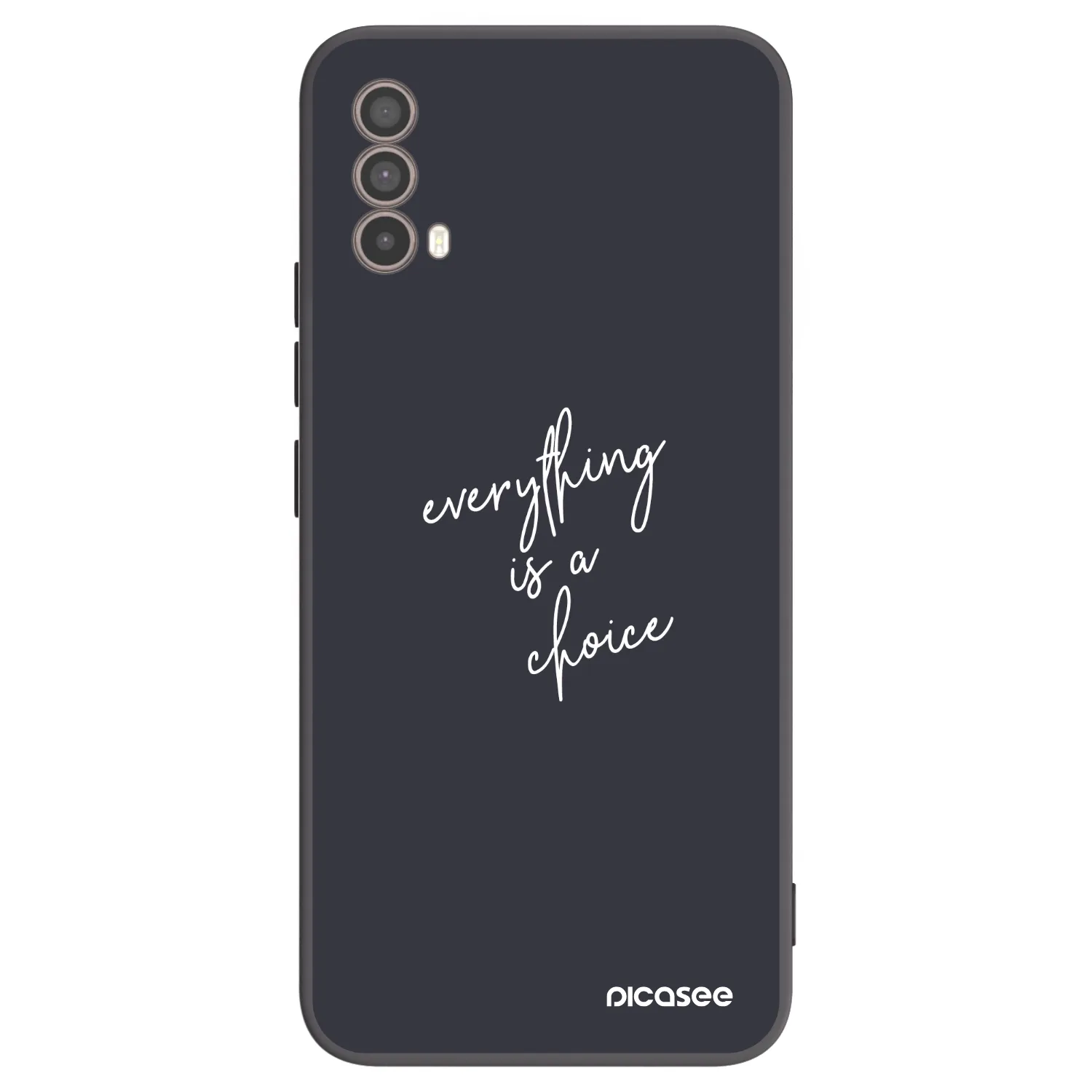 Picasee Motorola Moto E40 Hülle - Schwarzes Silikon - Everything is a choice