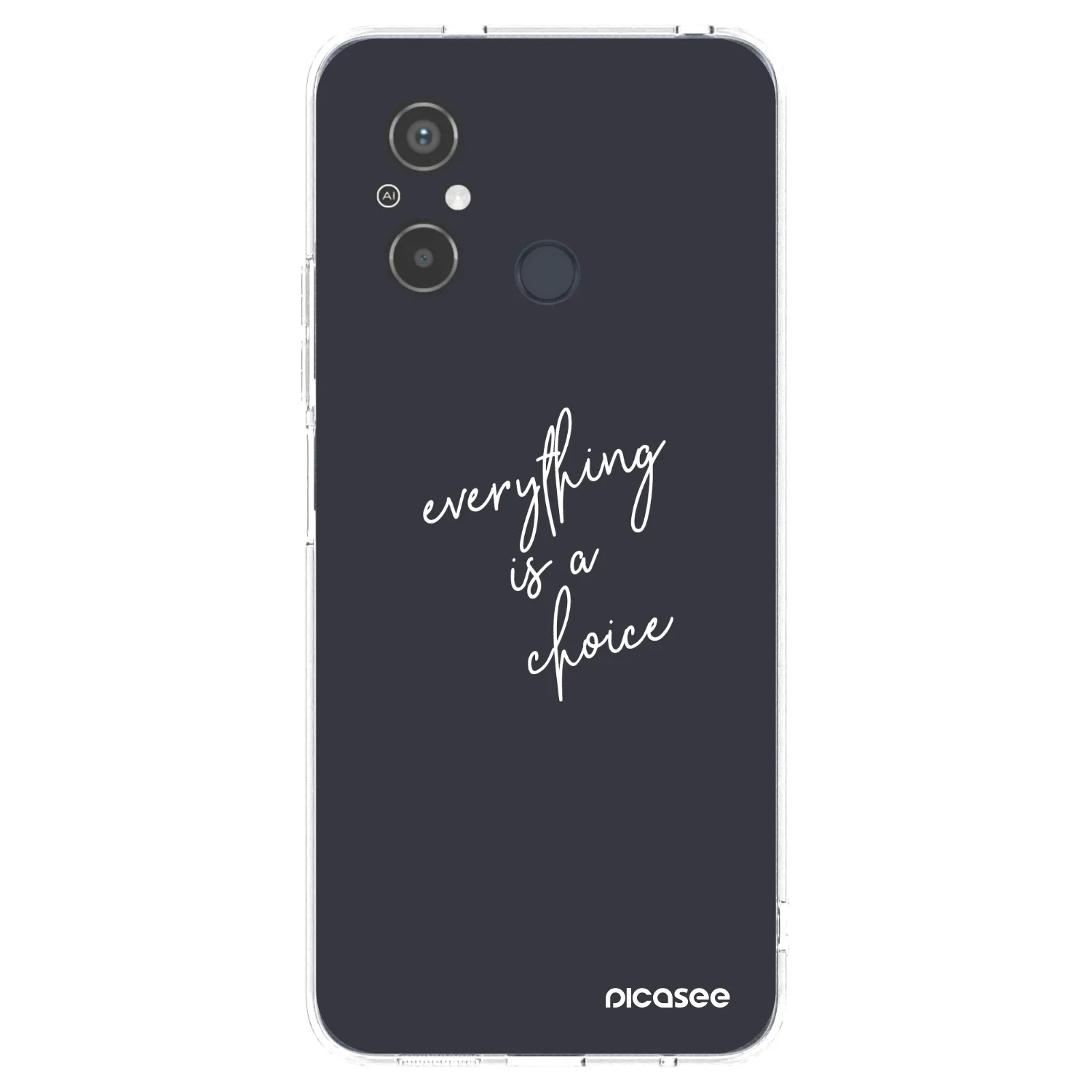 Picasee Xiaomi Redmi 12C Hülle - Transparentes Silikon - Everything is a choice