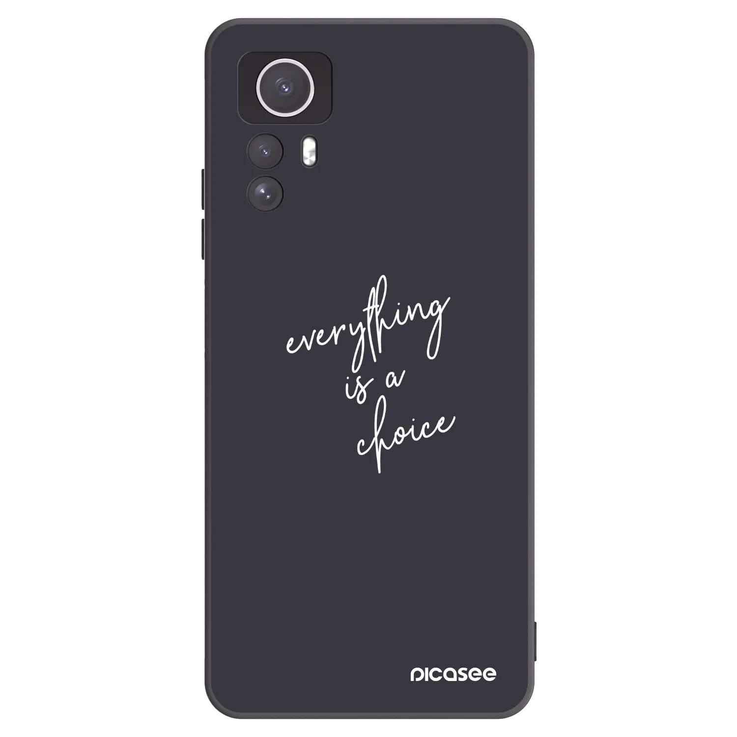 Picasee Xiaomi Redmi Note 12S Hülle - Schwarzes Silikon - Everything is a choice