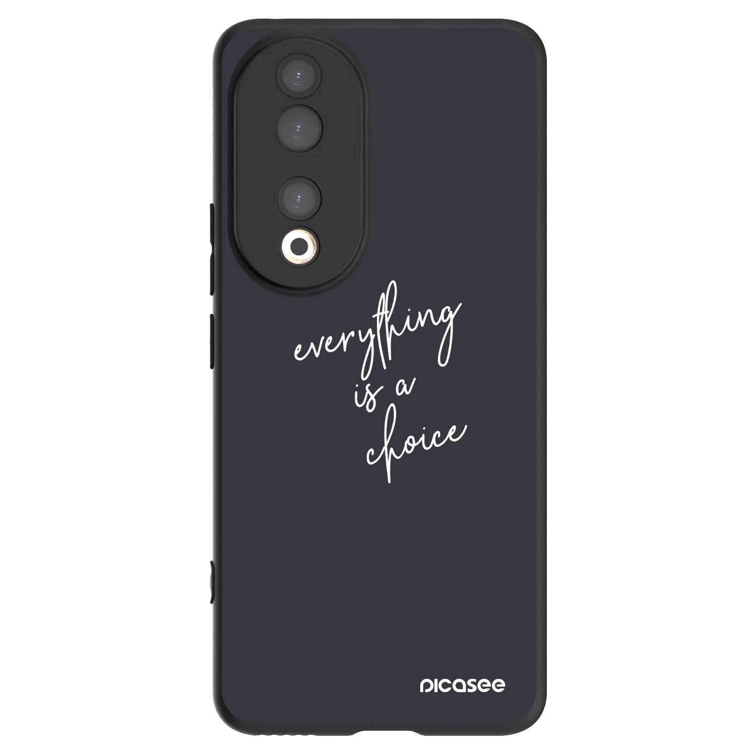 Picasee Honor 90 5G Hülle - Schwarzes Silikon - Everything is a choice