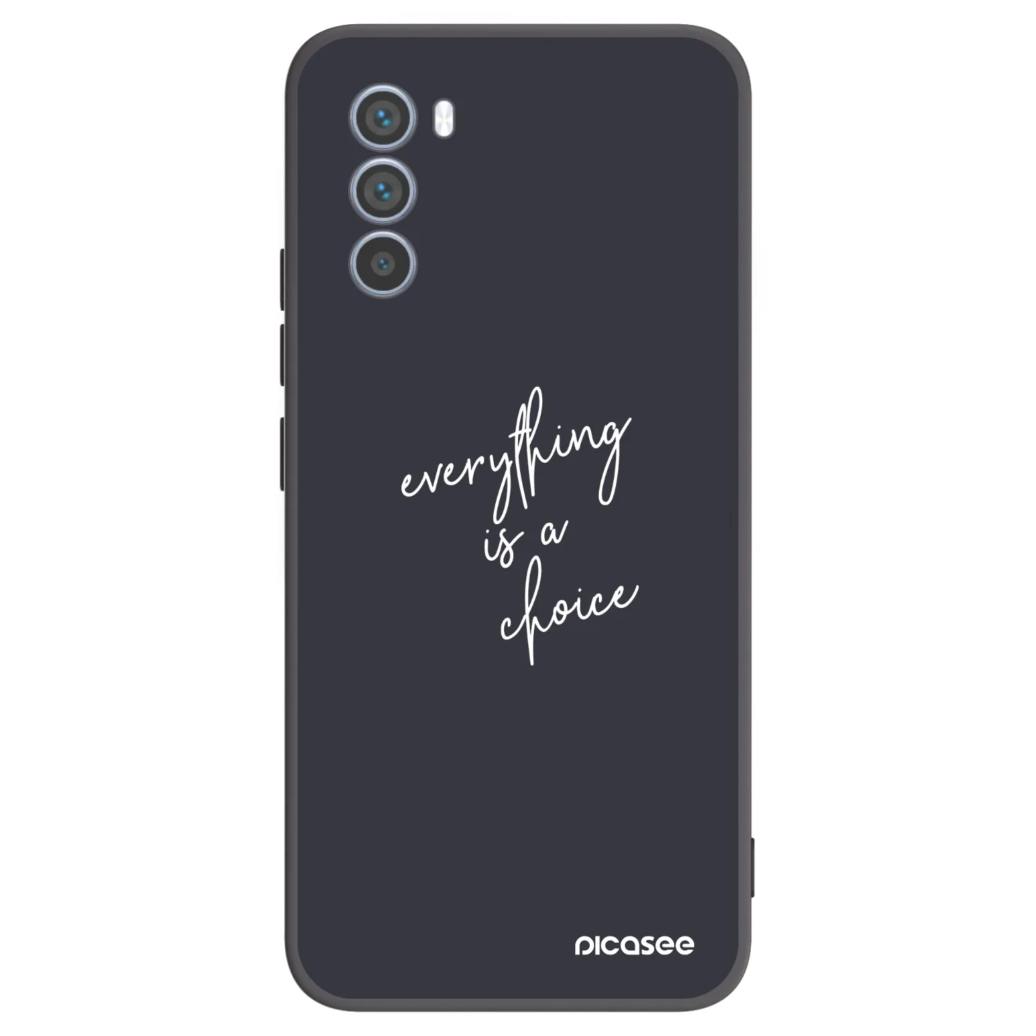 Picasee Motorola Moto G62 Hülle - Schwarzes Silikon - Everything is a choice