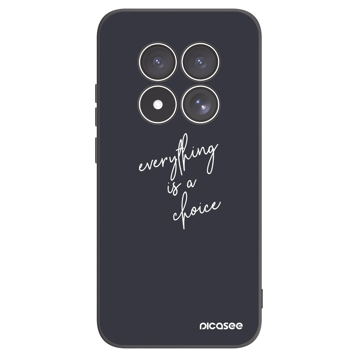 Picasee Xiaomi Redmi Note 15 Pro 4G Hülle - Schwarzes Silikon - Everything is a choice