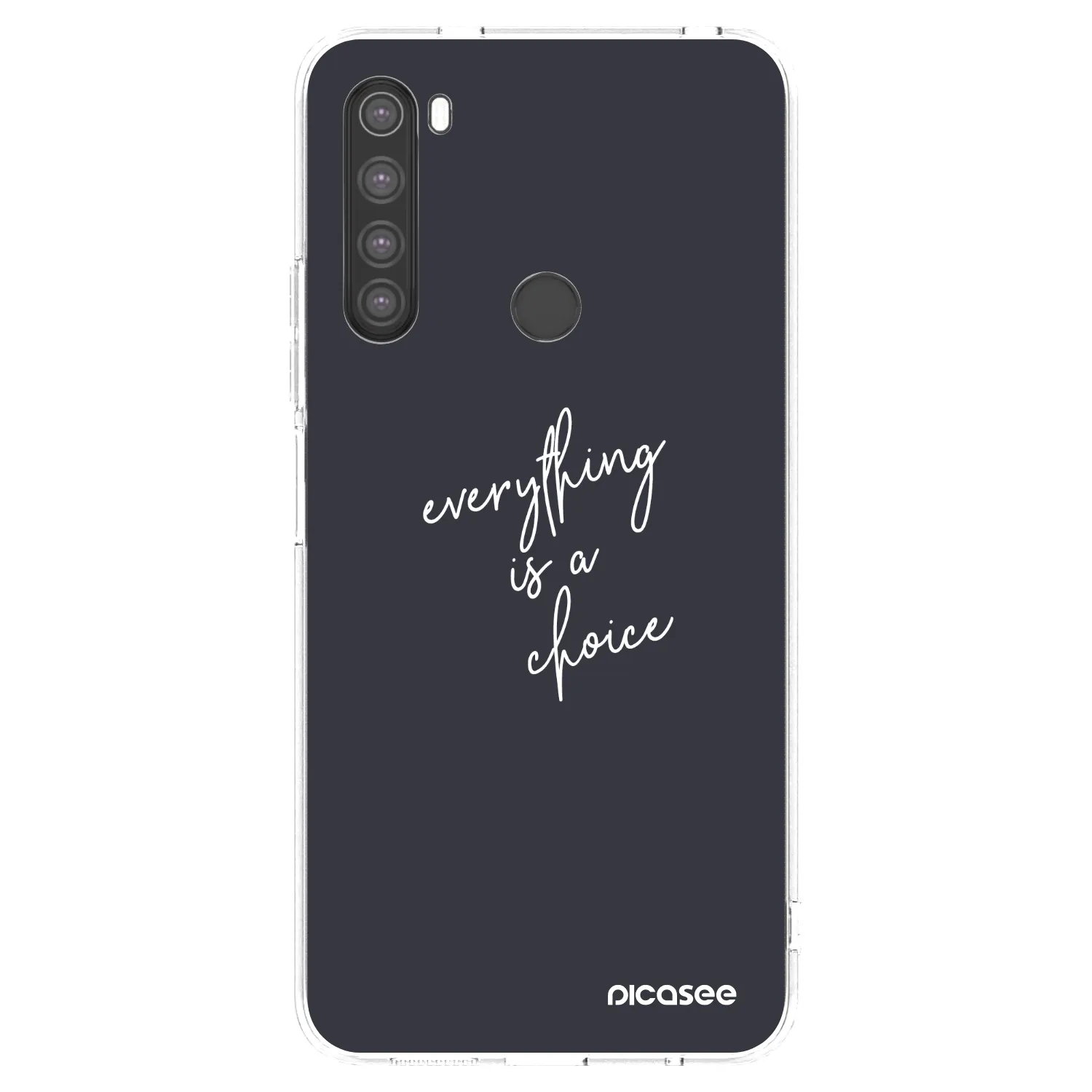 Picasee Xiaomi Redmi Note 8 Hülle - Transparentes Silikon - Everything is a choice