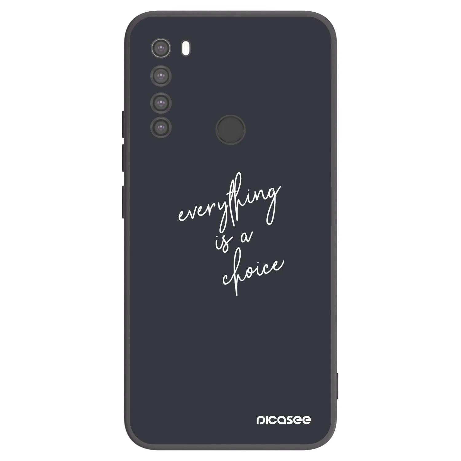 Picasee Xiaomi Redmi Note 8 Hülle - Schwarzes Silikon - Everything is a choice