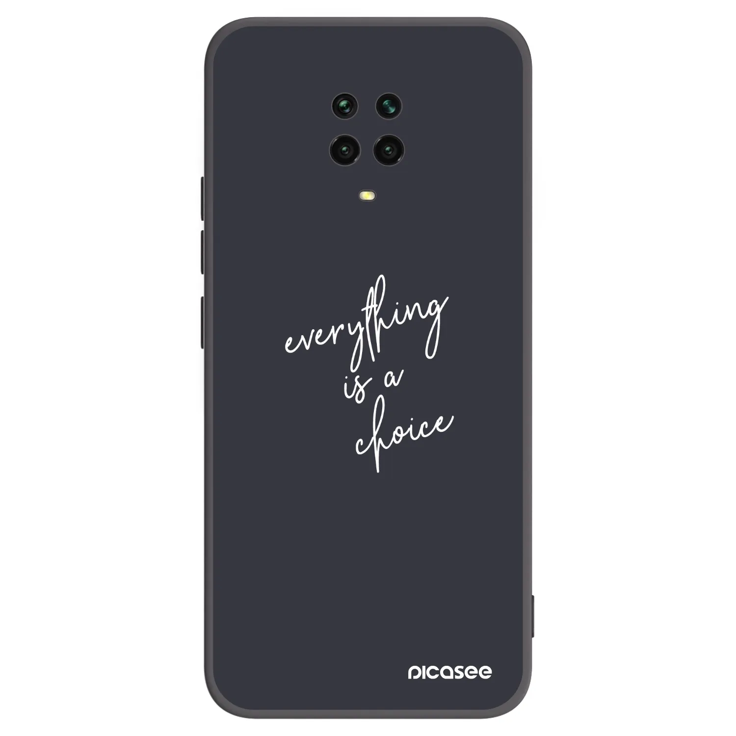 Picasee Xiaomi Redmi Note 9 Pro Hülle - Schwarzes Silikon - Everything is a choice