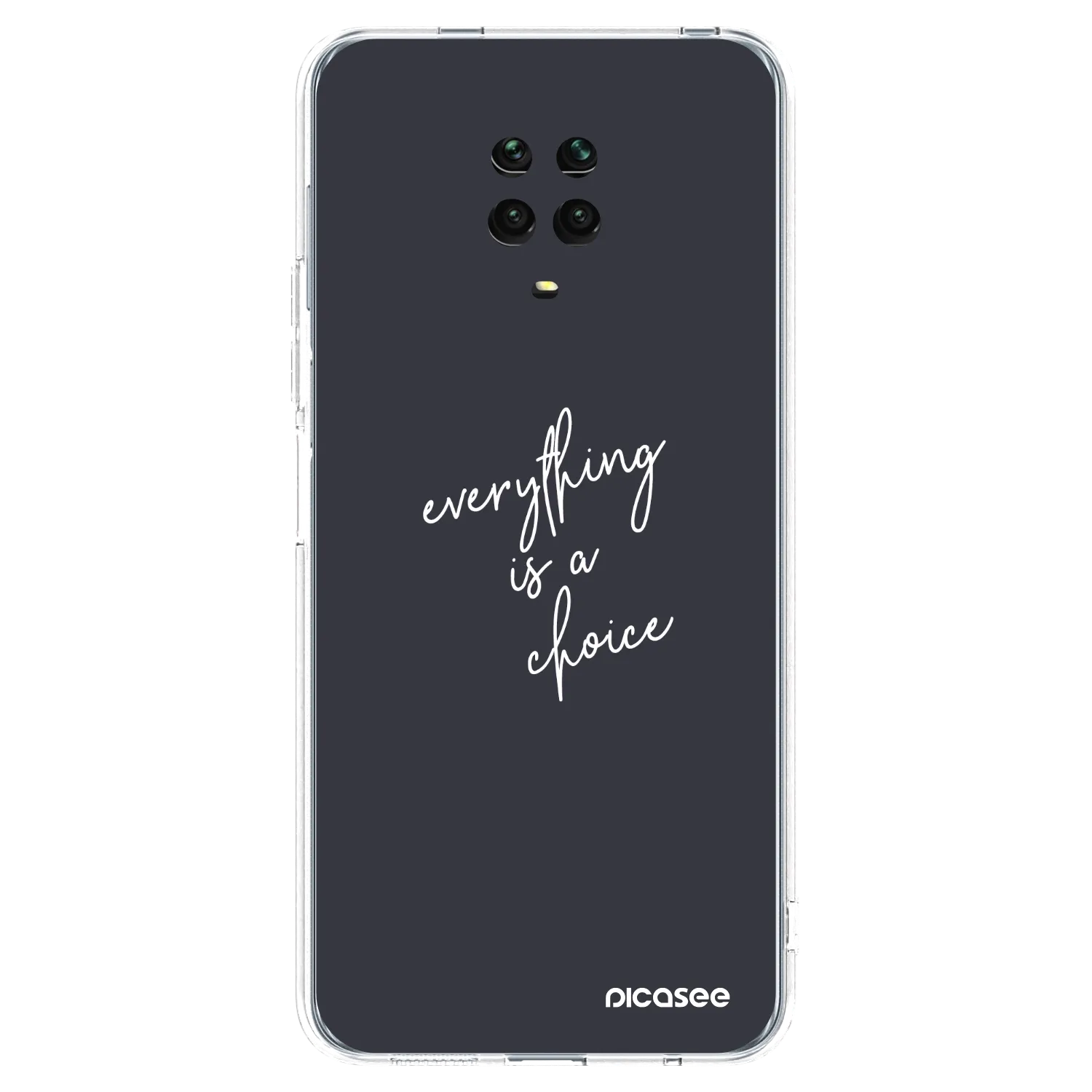 Picasee Xiaomi Redmi Note 9S Hülle - Transparentes Silikon - Everything is a choice