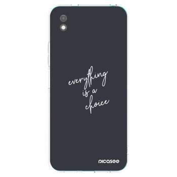 Picasee Xiaomi Redmi 9A Hülle - Schwarzes Silikon - Everything is a choice