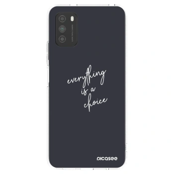 Picasee Xiaomi Poco M3 Hülle - Transparentes Silikon - Everything is a choice