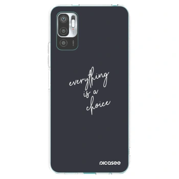 Picasee Xiaomi Redmi Note 10 5G Hülle - Transparentes Silikon - Everything is a choice