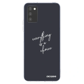 Picasee Samsung Galaxy A02s A025G Hülle - Transparentes Silikon - Everything is a choice