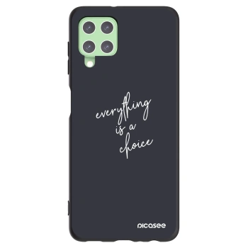 Picasee Samsung Galaxy A22 A225F 4G Hülle - Schwarzes Silikon - Everything is a choice
