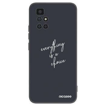 Picasee Xiaomi Redmi 10 (2022) Hülle - Schwarzes Silikon - Everything is a choice