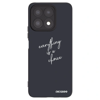 Picasee Honor X8a Hülle - Schwarzes Silikon - Everything is a choice