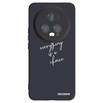 Picasee Honor Magic5 Pro Hülle - Schwarzes Silikon - Everything is a choice