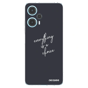 Picasee Xiaomi Poco F5 Hülle - Transparentes Silikon - Everything is a choice