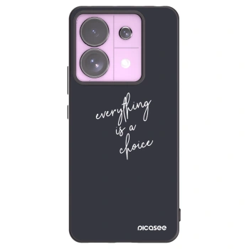 Picasee Xiaomi Redmi Note 13 Pro 5G Hülle - Schwarzes Silikon - Everything is a choice
