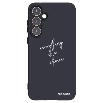 Picasee Samsung Galaxy A55 5G A556B Hülle - Schwarzes Silikon - Everything is a choice