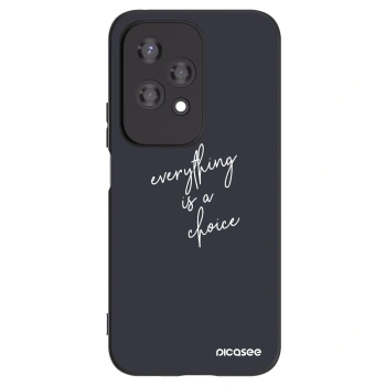 Picasee Honor 200 Lite Hülle - Schwarzes Silikon - Everything is a choice