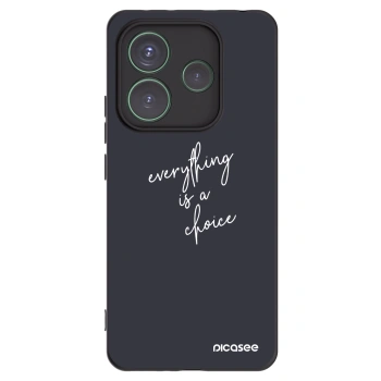 Picasee Xiaomi Redmi Note 14 5G Hülle - Schwarzes Silikon - Everything is a choice