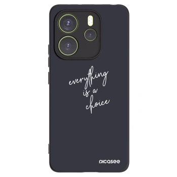 Picasee Xiaomi Redmi Note 14 4G Hülle - Schwarzes Silikon - Everything is a choice