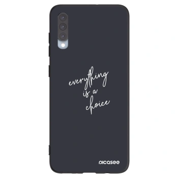 Picasee Samsung Galaxy A70 A705F Hülle - Schwarzes Silikon - Everything is a choice