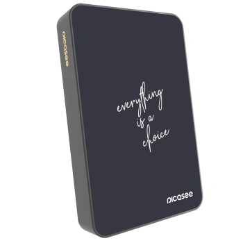 Picasee Powerbank mit MagSafe 10 000 mAh Grau - Everything is a choice