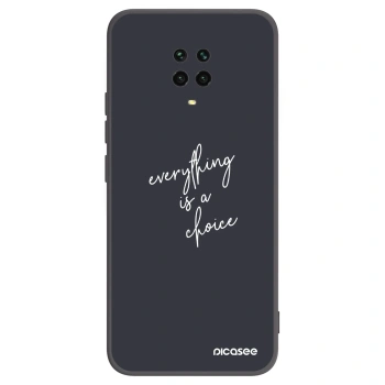 Picasee Xiaomi Redmi Note 9 Pro Hülle - Schwarzes Silikon - Everything is a choice