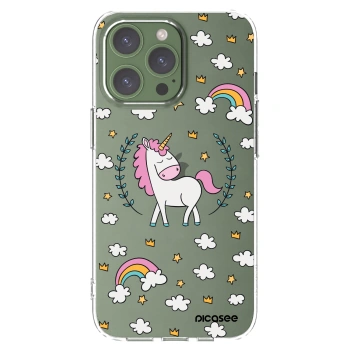 Picasee Apple iPhone 13 Pro Hülle - Transparentes Silikon - Einhorn Sternenhimmel