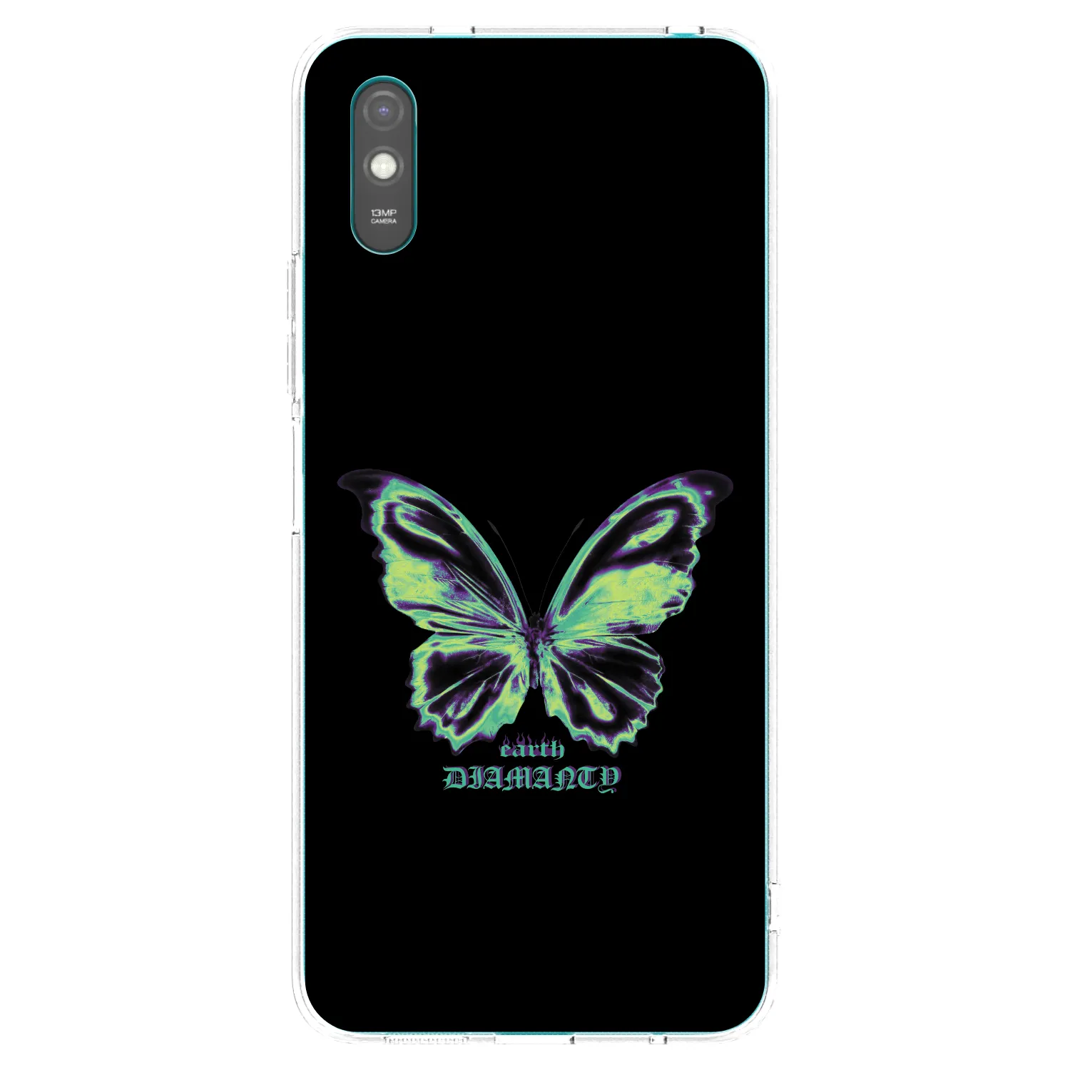 Picasee Xiaomi Redmi 9A Hülle - Transparentes Silikon - Diamanty Blue