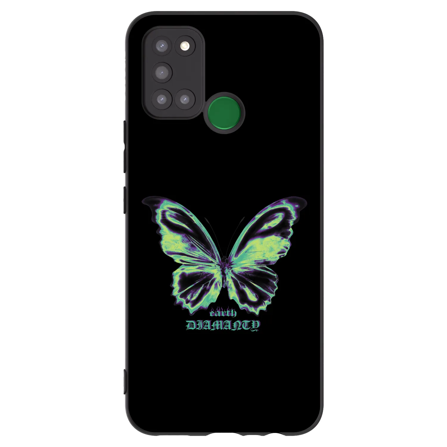 Picasee Realme 7i Hülle - Schwarzes Silikon - Diamanty Blue