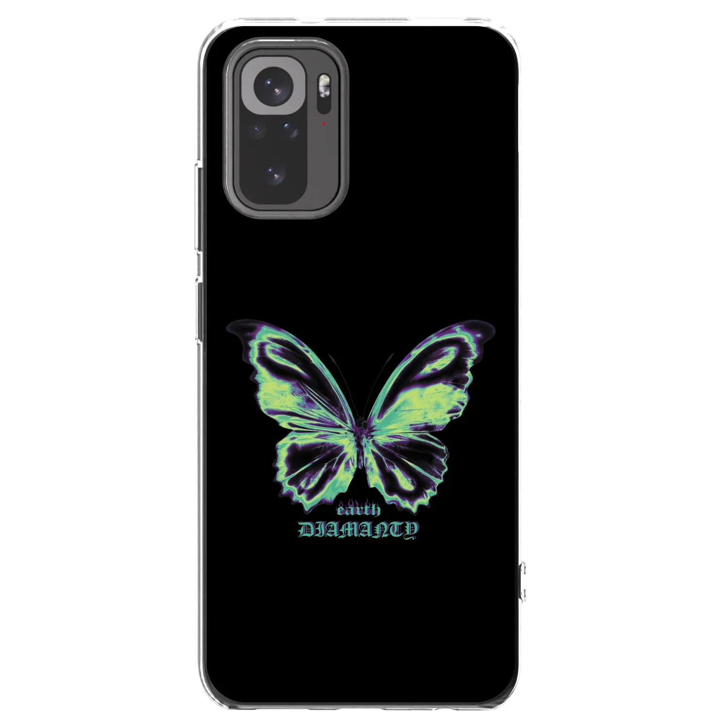 Picasee Xiaomi Redmi Note 10S Hülle - Transparentes Silikon - Diamanty Blue
