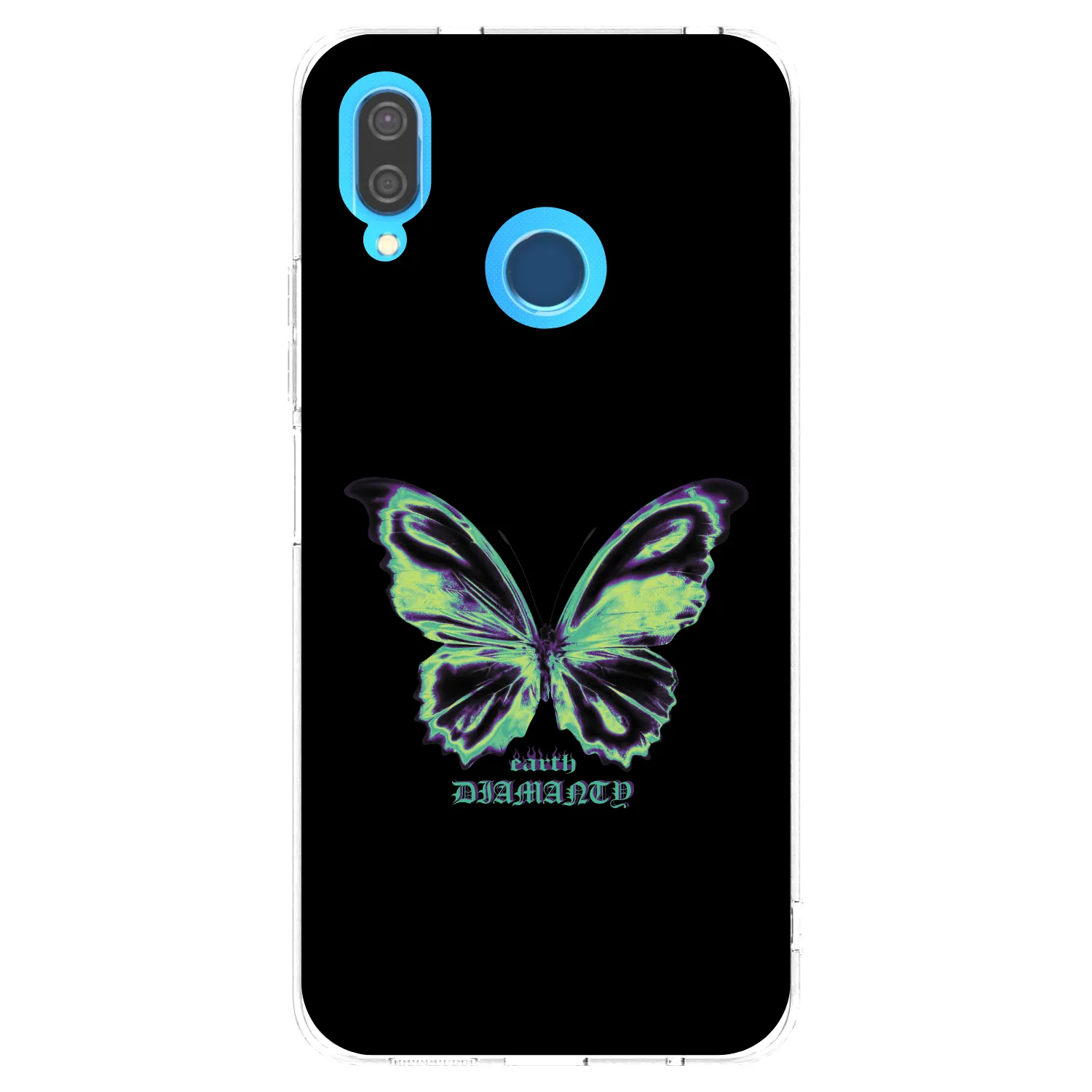 Picasee Huawei P20 Lite Hülle - Transparentes Silikon - Diamanty Blue