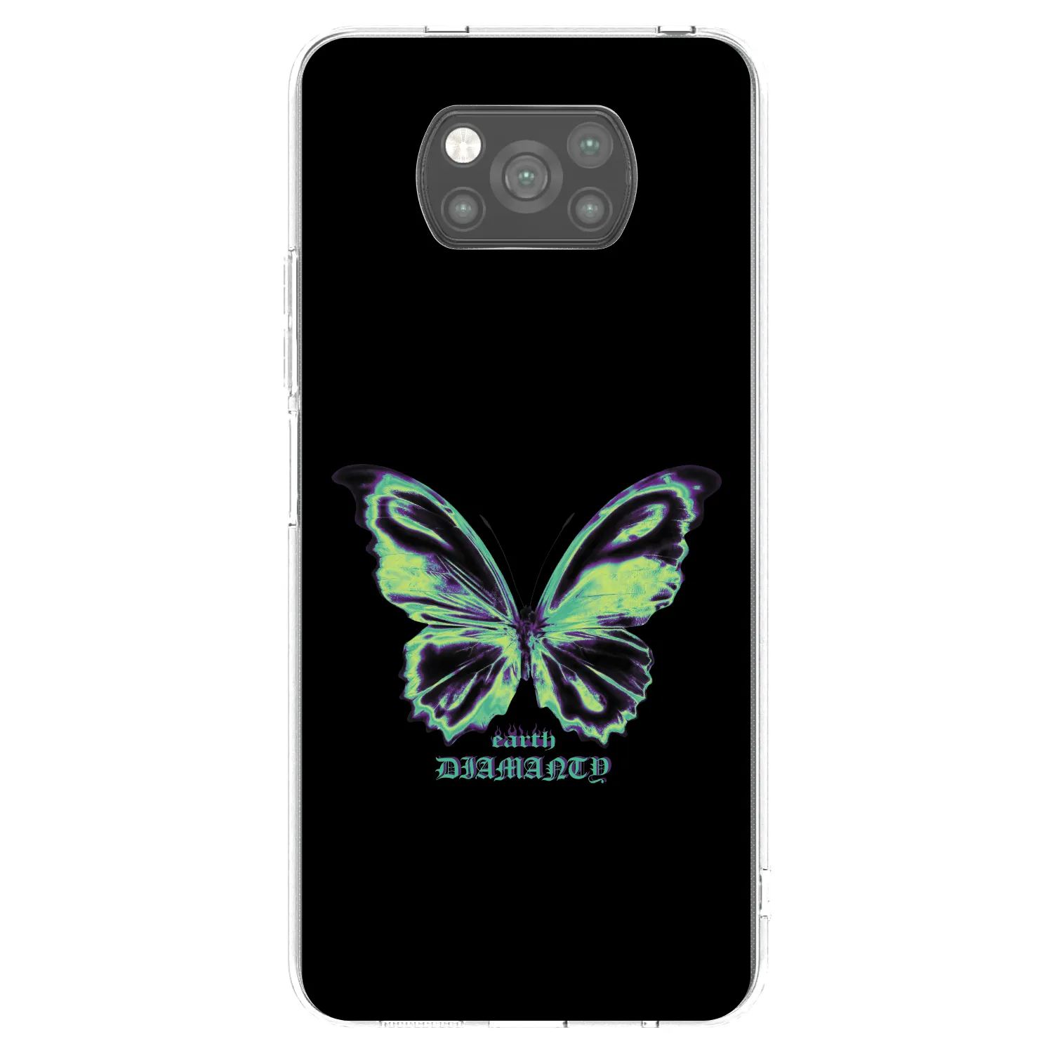 Picasee Xiaomi Poco X3 Pro Hülle - Schwarzes Silikon - Diamanty Blue
