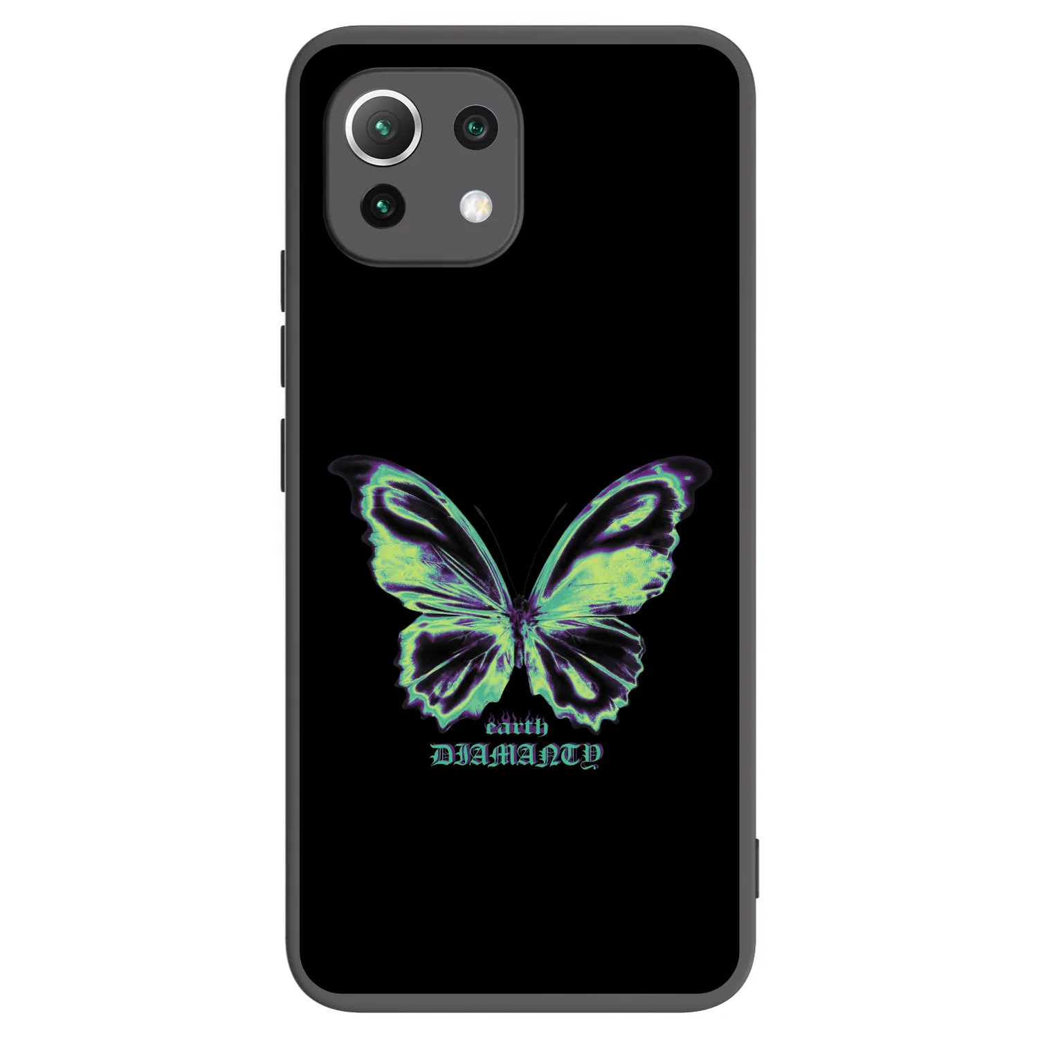 Picasee Xiaomi Mi 11 Lite Hülle - Schwarzes Silikon - Diamanty Blue