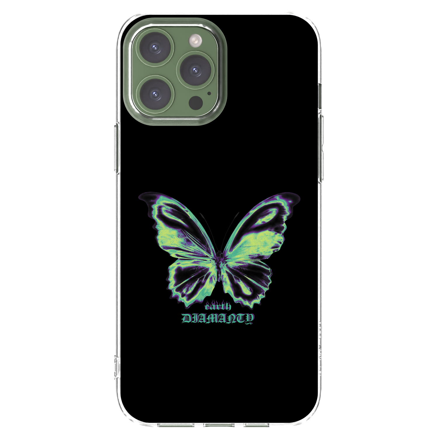 Picasee Apple iPhone 13 Pro Max Hülle - Transparentes Silikon - Diamanty Blue