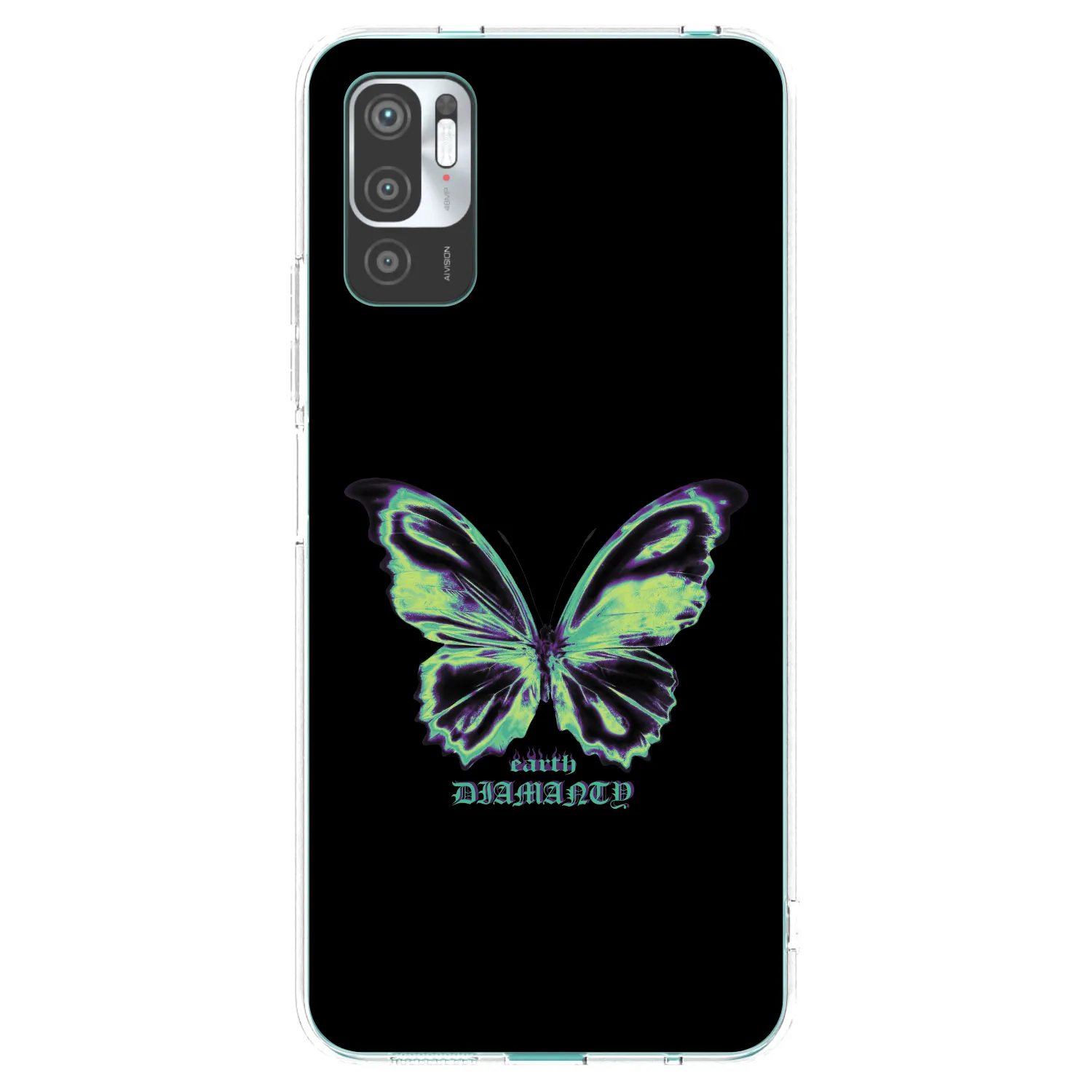 Picasee Xiaomi Redmi Note 10 5G Hülle - Transparentes Silikon - Diamanty Blue