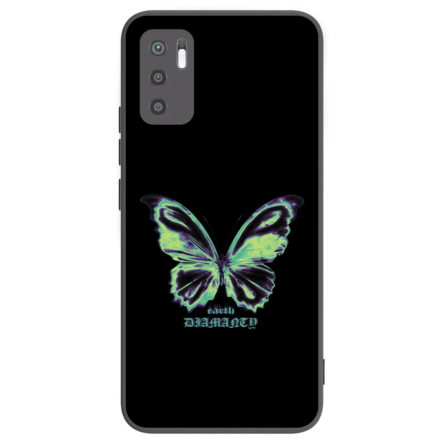 Picasee Xiaomi Redmi Note 10 5G Hülle - Schwarzes Silikon - Diamanty Blue