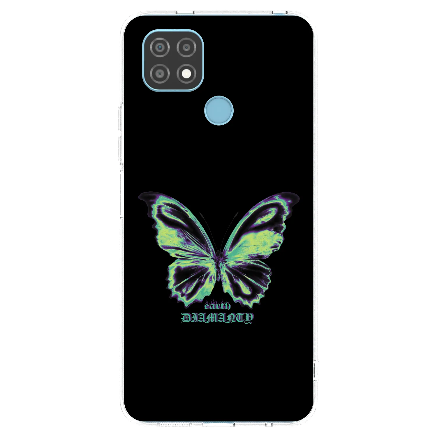 Picasee Realme C21 Hülle - Transparentes Silikon - Diamanty Blue
