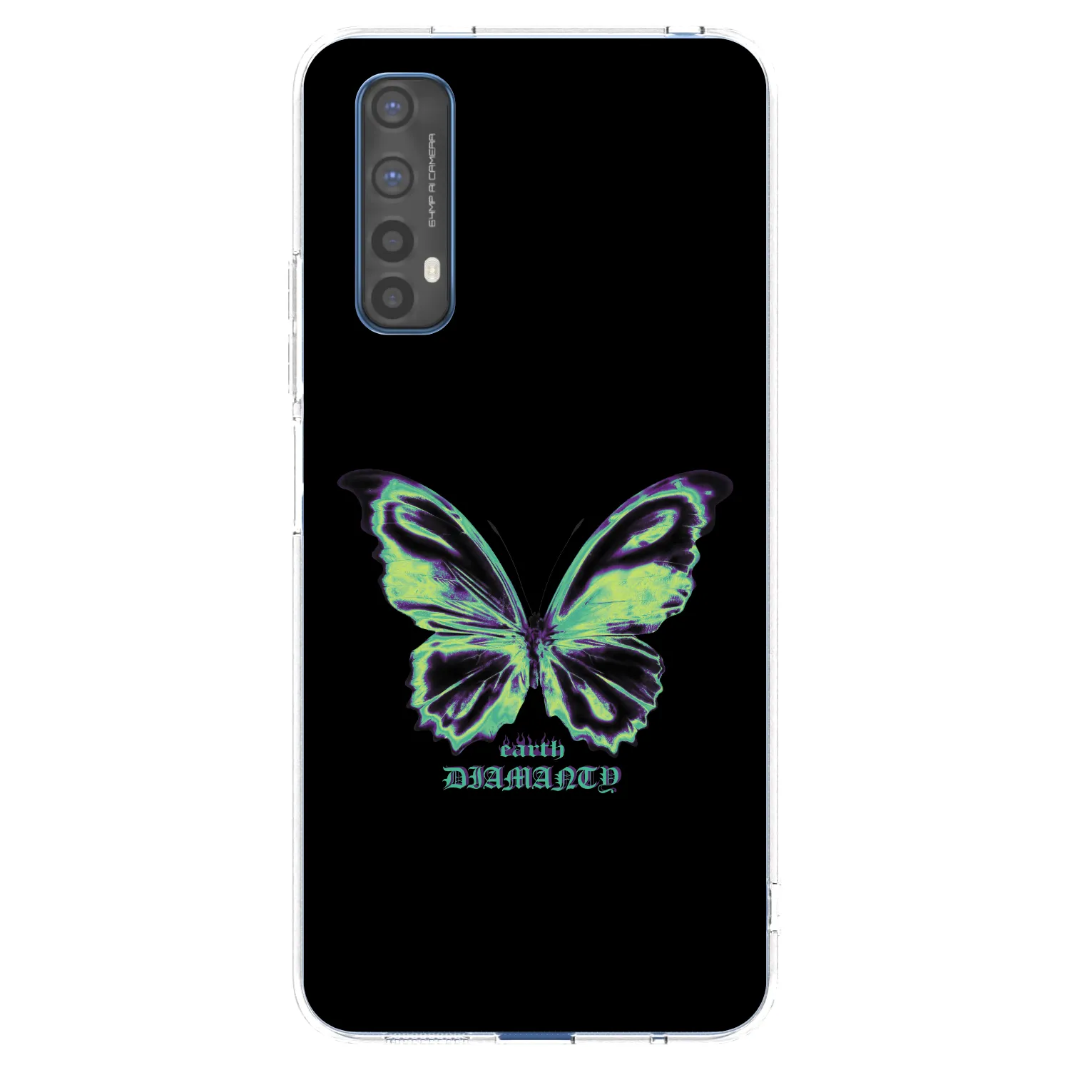 Picasee Realme 7 Hülle - Transparentes Silikon - Diamanty Blue