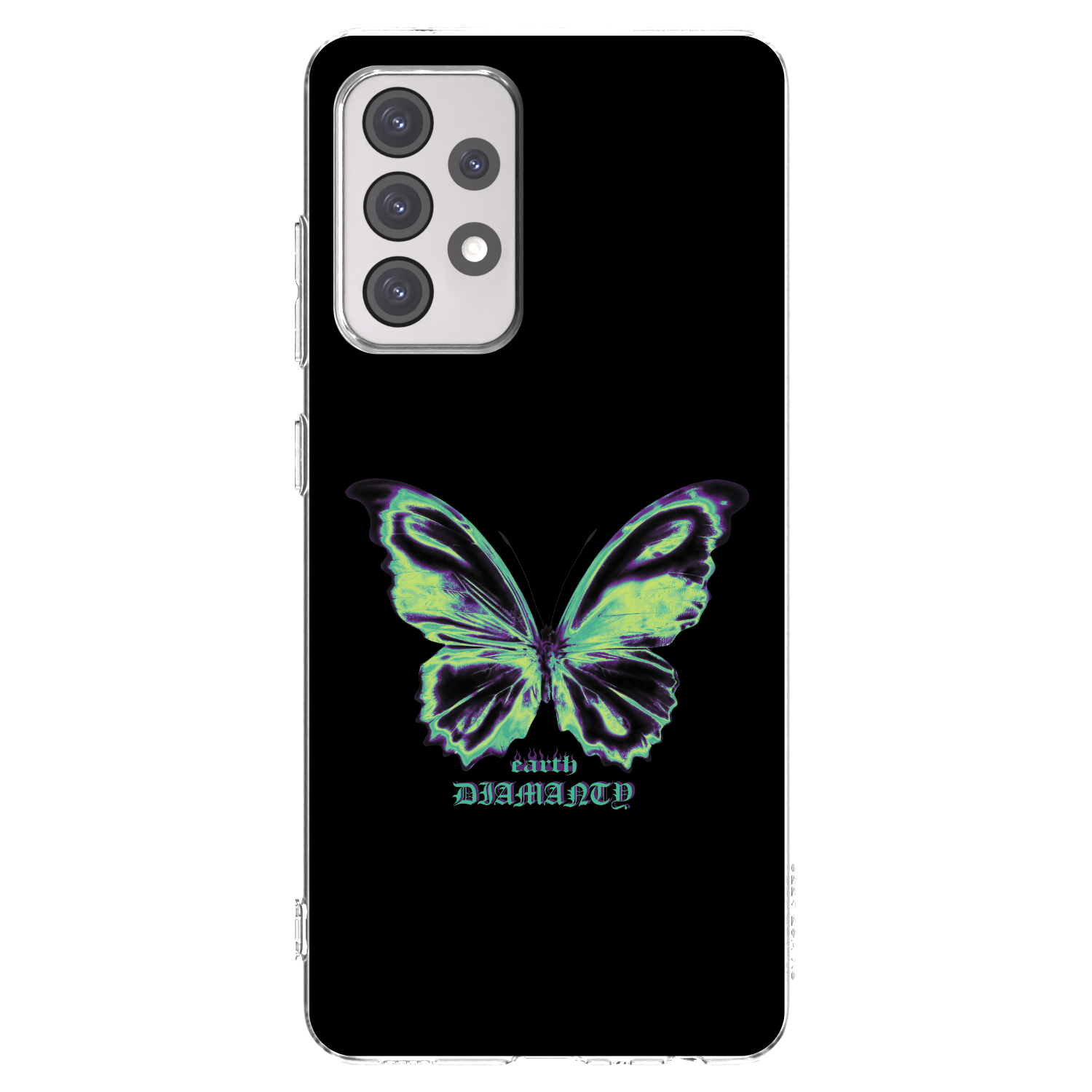 Picasee Samsung Galaxy A52s 5G A528B Hülle - Transparentes Silikon - Diamanty Blue