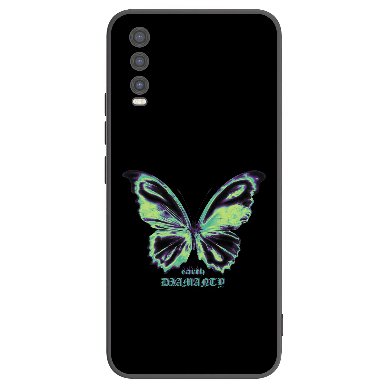 Picasee Vivo Y20s Hülle - Schwarzes Silikon - Diamanty Blue